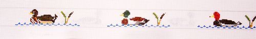 The Meredith Collection Canvasbacks Mallards Wood Duck Belt Needlepoint Canvas