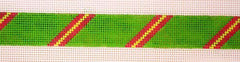 The Meredith Collection Diagonal Stripe Periwinkle Lime Teal Belt Needlepoint Canvas