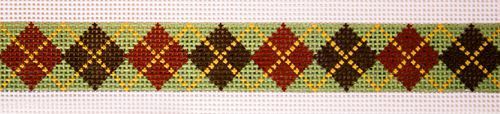 The Meredith Collection Argyle Periwinkle Background Lime Teal Navy Needlepoint Canvas