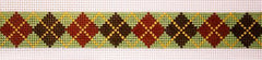 The Meredith Collection Argyle Periwinkle Background Lime Teal Navy Needlepoint Canvas