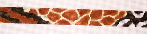 The Meredith Collection Animal Skins Belt Tiger Giraffe Leopard Zebra Needlepoint Canvas