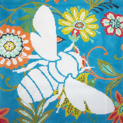 The Meredith Collection Silhouette Bee Needlepoint Canvas