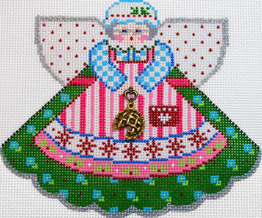 Painted Pony Designs Mrs. Claus Angel Needlepoint Canvas