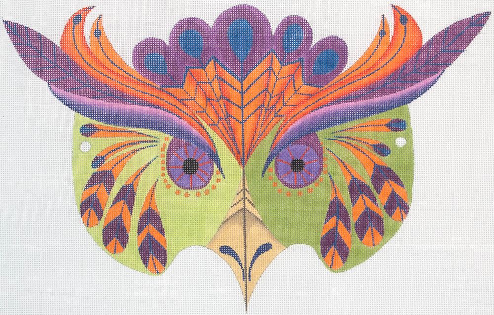 Zecca Owl Mask Needlepoint Canvas