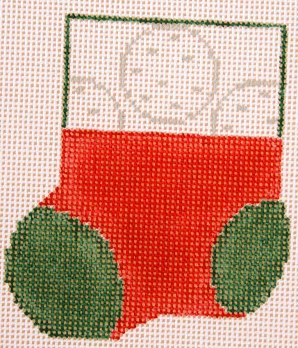 Kathy Schenkel Designs Golf Tiny Stocking Needlepoint Canvas