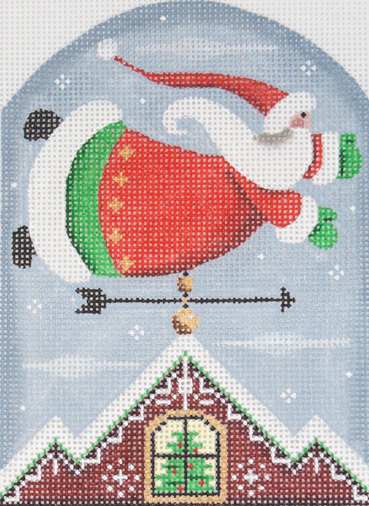 Rebecca Wood Designs December Weathervane Needlepoint Canvas - 13M