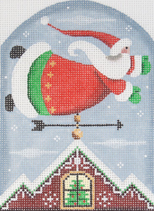 Rebecca Wood Designs December Weathervane Needlepoint Canvas - 13M