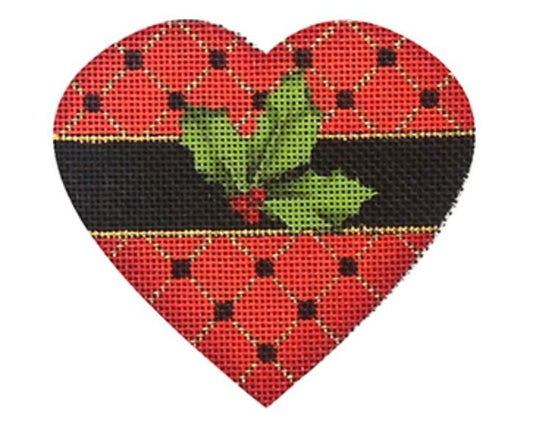 Melissa Shirley Designs Trellis Christmas Heart Needlepoint Canvas
