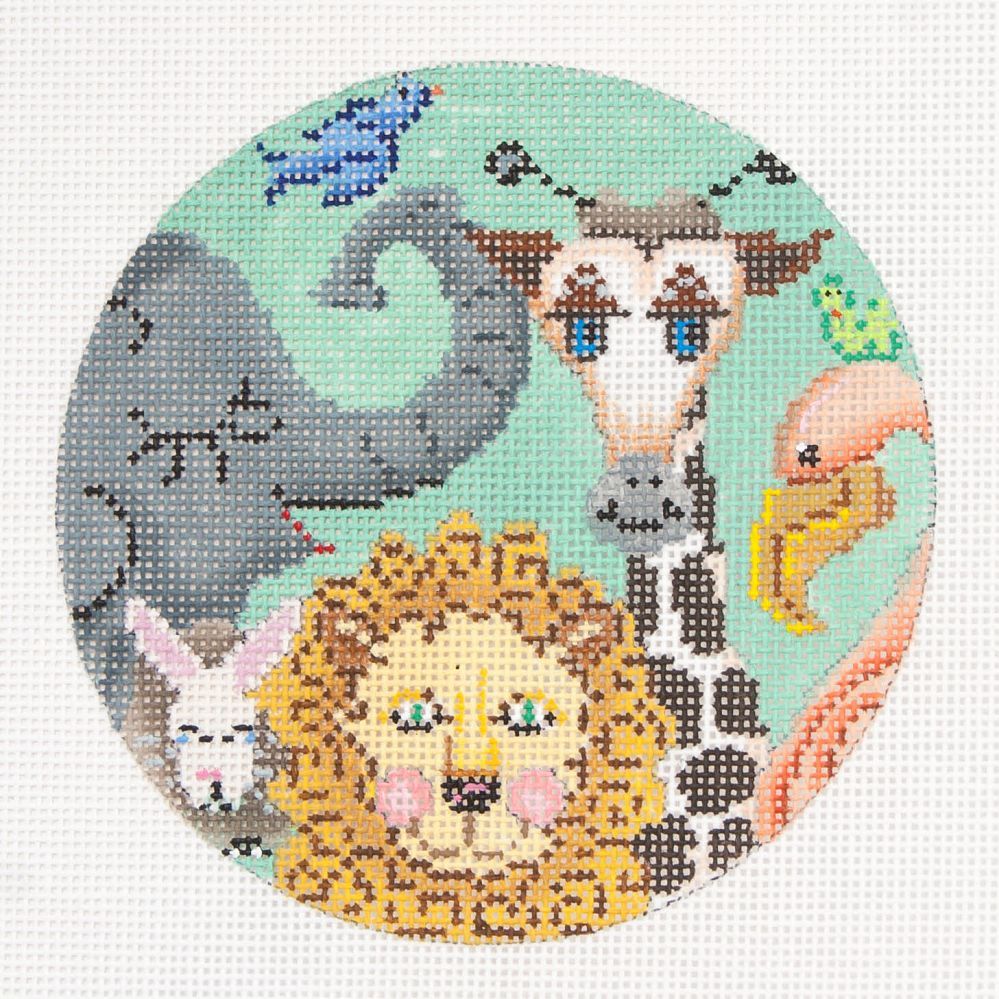 Patti Mann Animal Collage Needlepoint Canvas