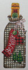 Painted Pony Designs Be Happy On Burlap Needlepoint Canvas