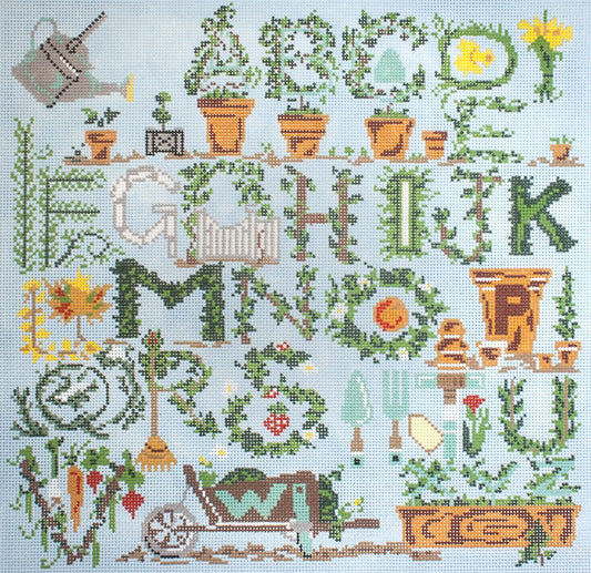 Cooper Oaks Design Fauna Alphabet 13m Needlepoint Canvas