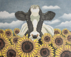 Cooper Oaks Design Surrounded by Sunflowers Needlepoint Canvas