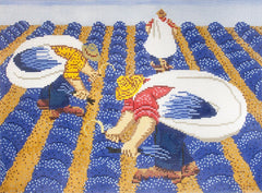 Cooper Oaks Design Lavender Harvest Needlepoint Canvas