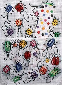 The Meredith Collection Beetles Petite Clutch Needlepoint Canvas