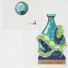 Rittenhouse Needlepoint Snake Eyes Halloween Bottle Needlepoint Canvas