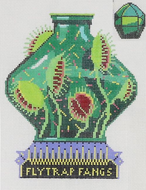 Rittenhouse Needlepoint Flytrap Fang Halloween Bottle Needlepoint Canvas - 18M