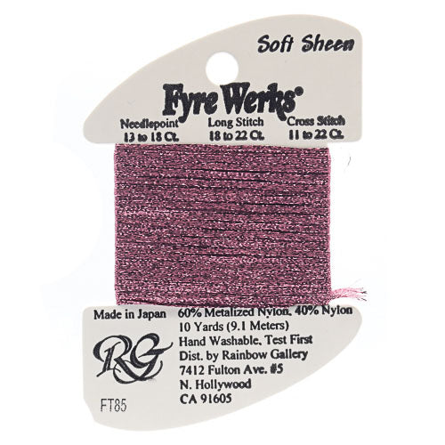 Rainbow Gallery Fyre Werks Soft Sheen - 85 Cashmere Rose