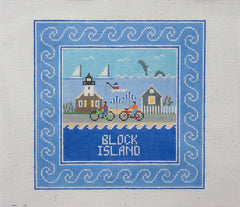 Doolittle Stitchery Block Island Square Needlepoint Canvas