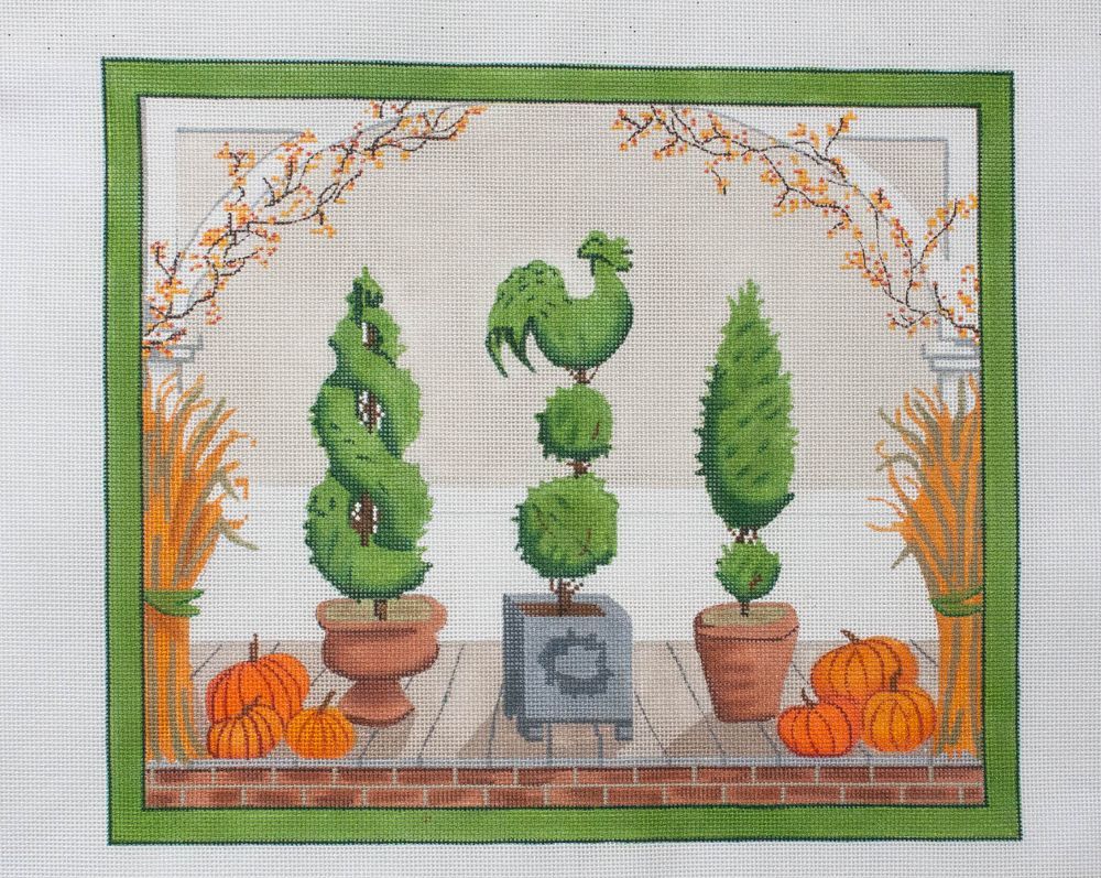 Kate Dickerson Needlepoint Collections American Front Porch Fall Needlepoint Canvas