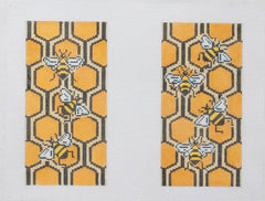 The Meredith Collection Bee and Honeycomb Eyeglass Case Needlepoint Canvas