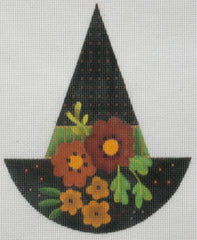 Melissa Shirley Designs Witch Hat - 2Rusty Blooms Needlepoint Canvas
