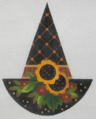 Melissa Shirley Designs Witch Hat - Sunflowers Needlepoint Canvas