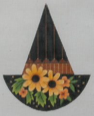 Melissa Shirley Designs Witch Hat - Blk Eyed Daisy Needlepoint Canvas