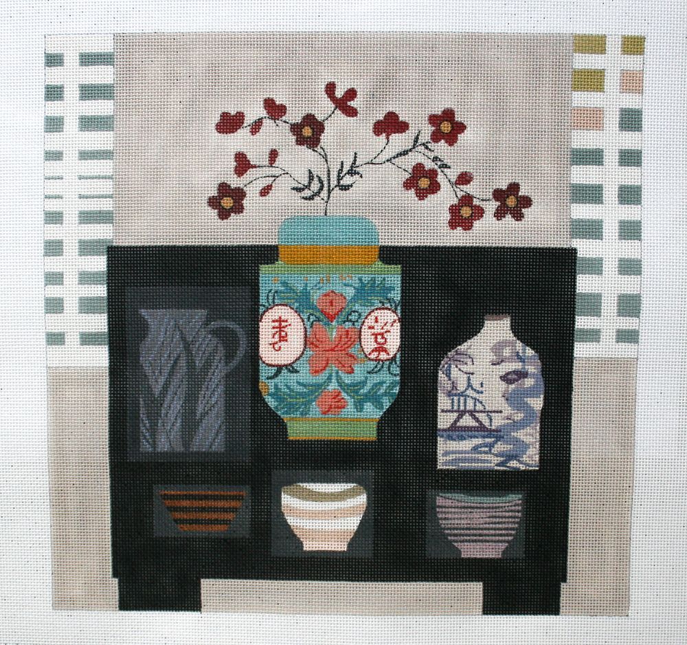 Melissa Shirley Designs Chinese Jars Needlepoint Canvas