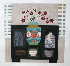 Melissa Shirley Designs Chinese Jars Needlepoint Canvas