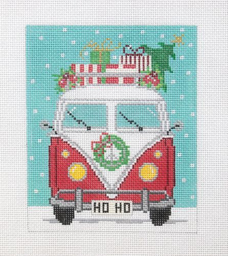 The Meredith Collection Micro Bus Christmas Needlepoint Canvas