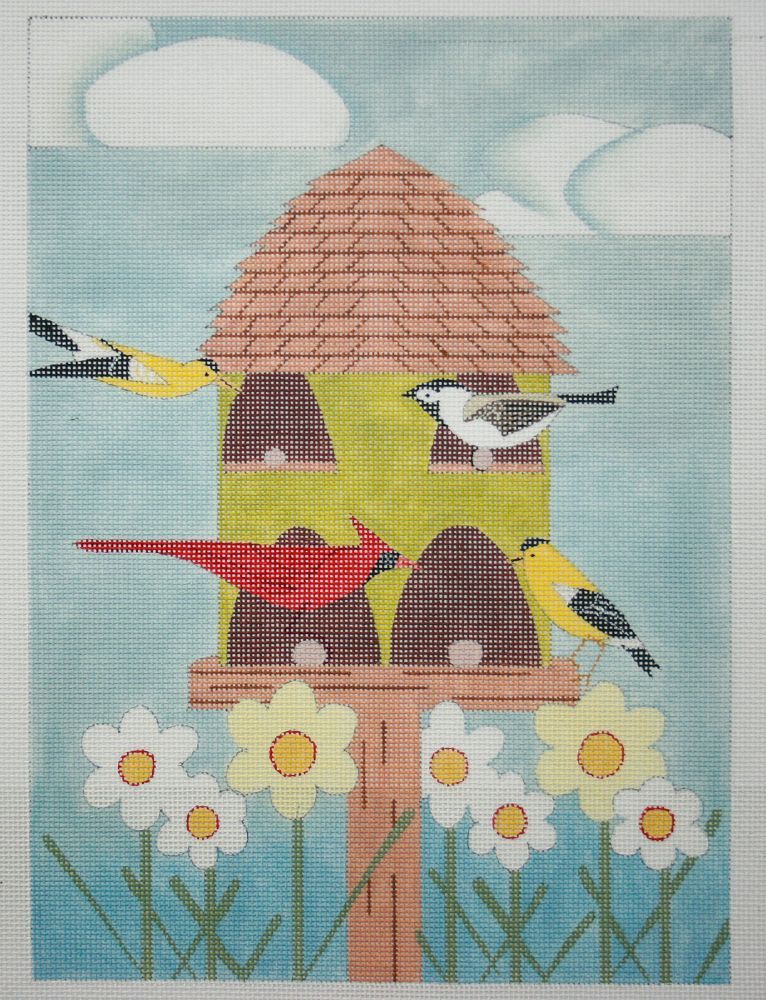 Maggie Co Bird Feeder Marie Samsone Needlepoint Canvas