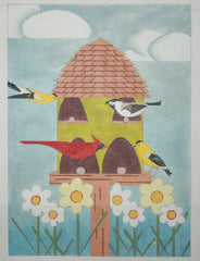 Maggie Co Bird Feeder Marie Samsone Needlepoint Canvas