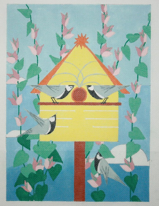 Maggie Co Chickadees Marie Samsone Needlepoint Canvas