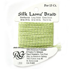 Rainbow Gallery Silk Lame Braid 13 - 036 Chartreuse