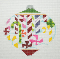 Raymond M. Crawford Peppermint Forest Ornament Needlepoint Canvas