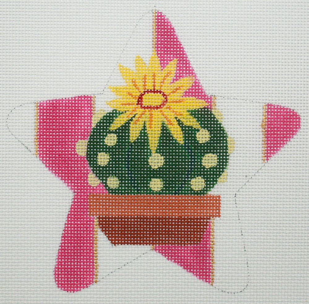 Raymond M. Crawford Cactus #1 Star Needlepoint Canvas