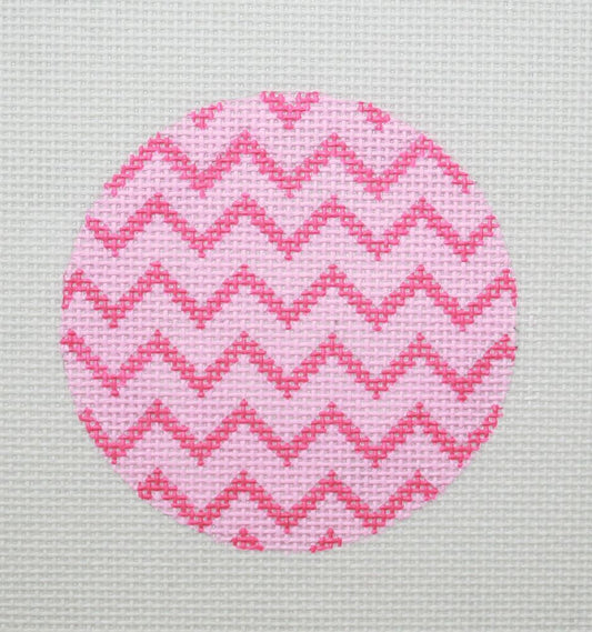Kate Dickerson Needlepoint Collections Bright Disk Letter Pinks Zigzag Letter Needlepoint Canvas