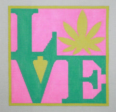 Kate Dickerson Needlepoint Collections Drake Dickerson Weed Love Needlepoint Canvas