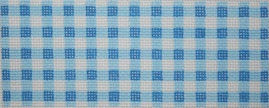 Kate Dickerson Needlepoint Collections Insert - Gingham - Blues & White Needlepoint Canvas - 5.5 x 2