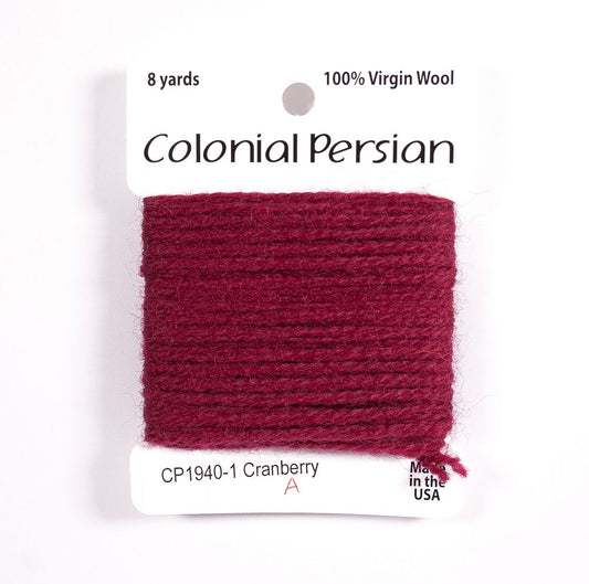 Colonial Needle Co Colonial Persian - 1940 Cranberry