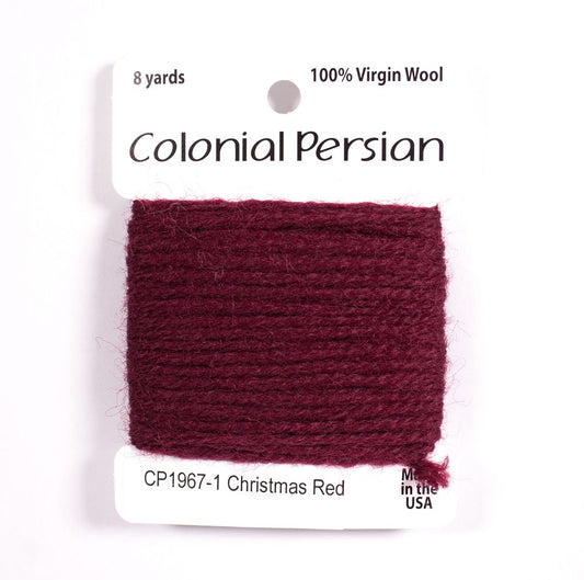 Colonial Needle Co Colonial Persian - 1967 Christmas Red