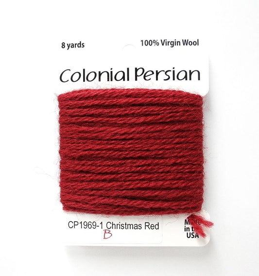 Colonial Needle Co Colonial Persian - 1969 Christmas Red