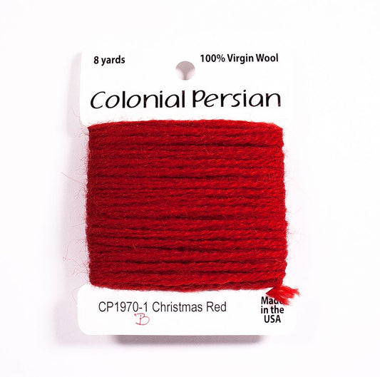 Colonial Needle Co Colonial Persian - 1970 Christmas Red