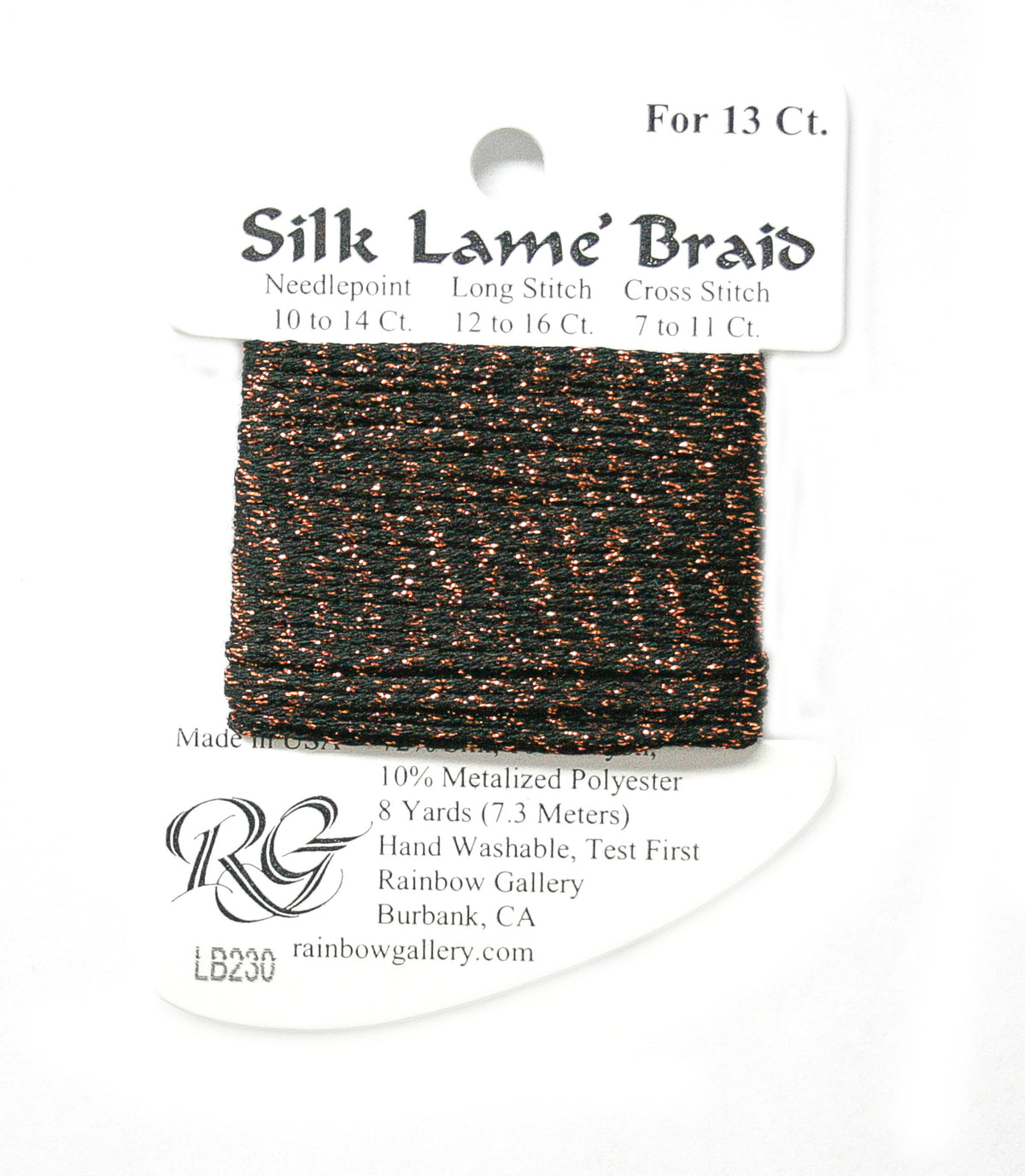 Rainbow Gallery Silk Lame Braid 13 - 230 Bronze