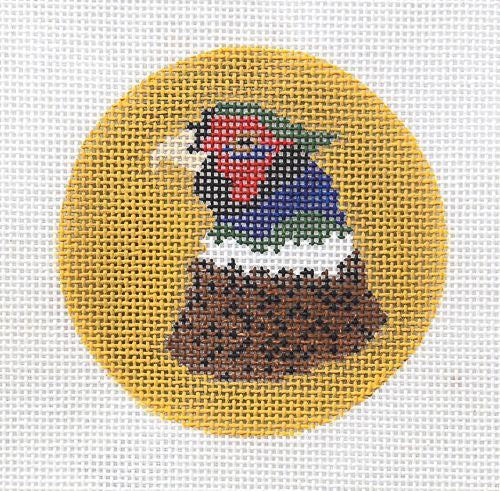Pip & Roo Pheasant Tag Needlepoint Canvas