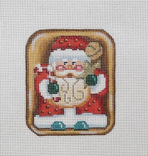 A Dragon's Tale Full Figure Santa Cookie Needlepoint Canvas