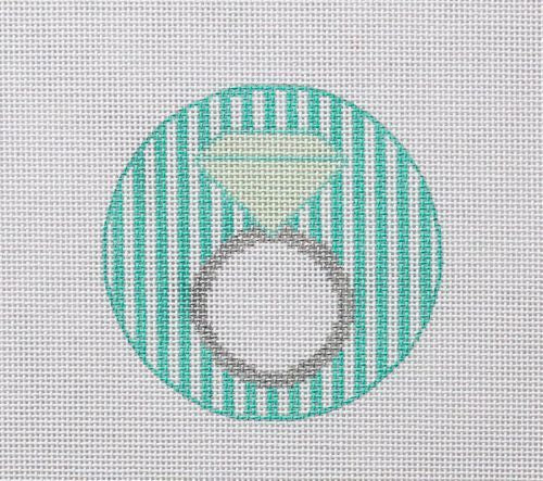 Rachel Donley Diamond Ring Monogram Needlepoint Canvas