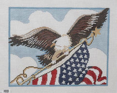 Birds of a Feather Eagle Flag Needlepoint Canvas