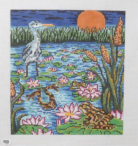 Birds of a Feather Night Life Needlepoint Canvas