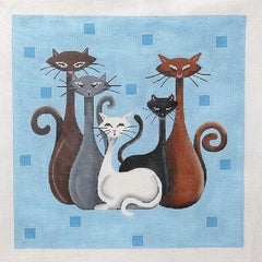 Patti Mann Cats Needlepoint Canvas
